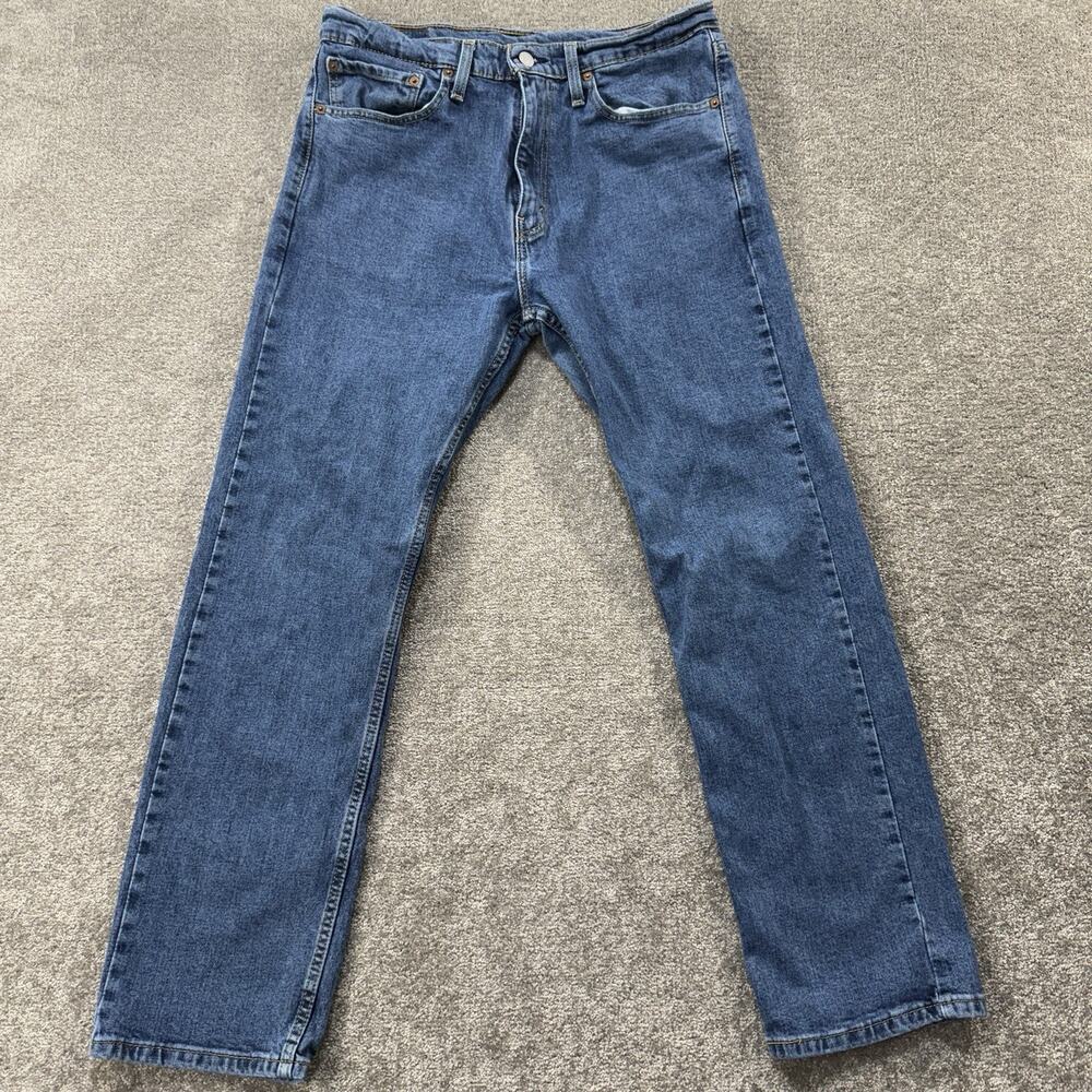 Levis 505 Mens Jeans 34x30 Fits 32x30 Blue Denim‎ Reg Fit Straight Leg Classic